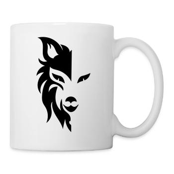 Wolf - Tasse - Weiß - Rechts