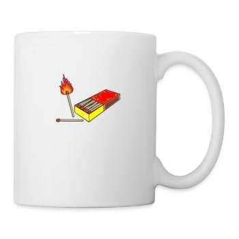 Brennendes Streichholz - Tasse - Weiß - Rechts