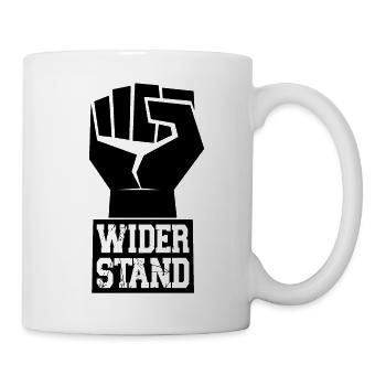 WIDERSTAND DEMO CORONA AUFSTAND - Tasse - Weiß - Rechts