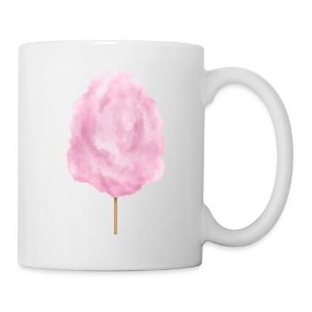 Barbe à papa rose sur l’agitation - Mug blanc - blanc - Droite