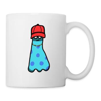 Worm with cap and chain - Mug - white - Right