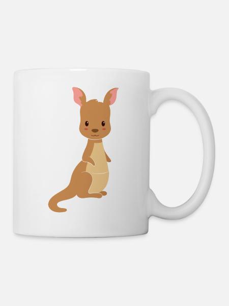 Süßer Känguru - Tasse - Weiß