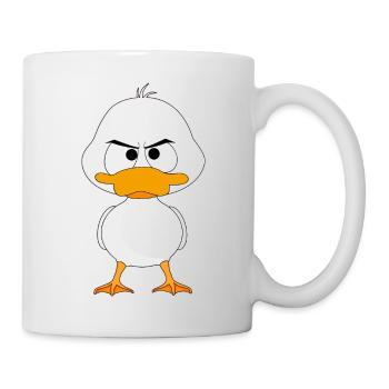 Süßes verärgertes Entchen ist "ducking mad" - Tasse - Weiß - Rechts