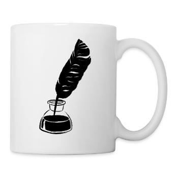 Plume encrier poétique - Mug blanc - blanc - Droite