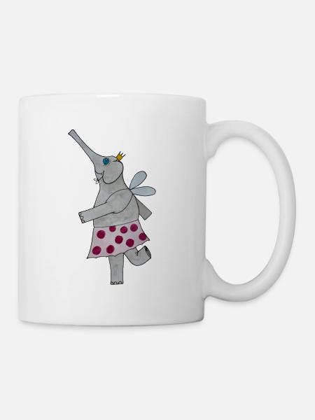 Elfi die Elefanten Elfe - Tasse - Weiß