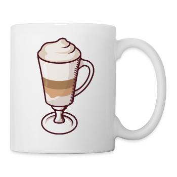 Latte avec mousse - Mug blanc - blanc - Droite