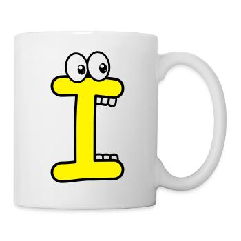 I - letter I with eyes 👀 - Mug - white - Right