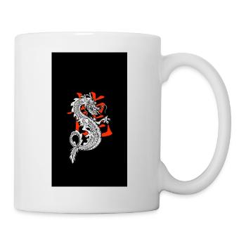 Chinese Dragon Black White - Tasse - Weiß - Rechts