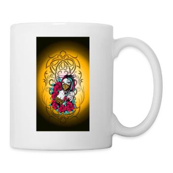 Tattoo Ink Gangster Girl Bandana Tribal Gelb - Tasse - Weiß - Rechts