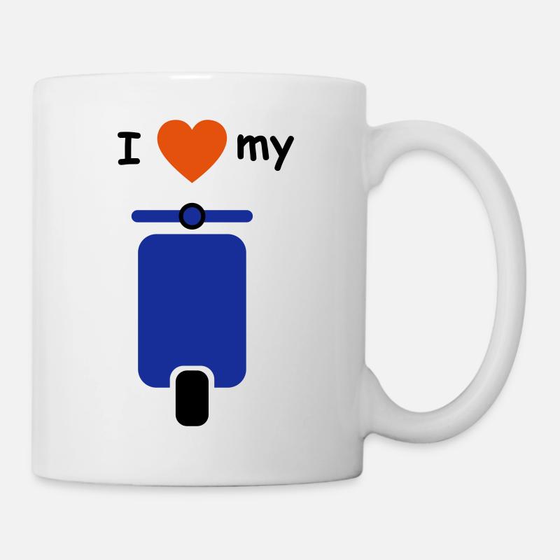 i love roller + heart - Mug - white