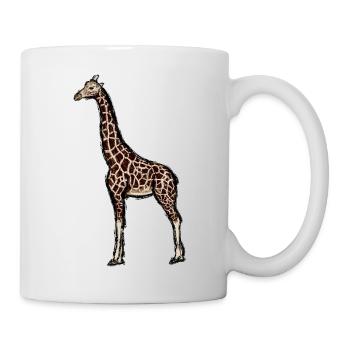 Conception avec une girafe 1 - Mug blanc - blanc - Droite