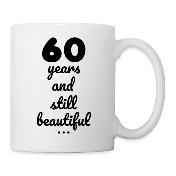 60 years and still beautiful - Mug blanc - blanc - Droite