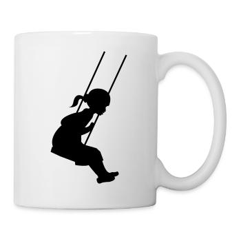 mädchen schaukel - Tasse - Weiß - Rechts