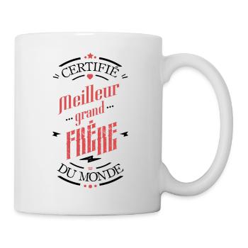 Certifié meilleur grand frère du monde - Mug blanc - blanc - Droite