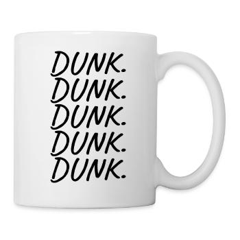 DUNK. (Schwarz, 5 Linien) Basketballspieler Geschenk - Tasse - Weiß - Rechts