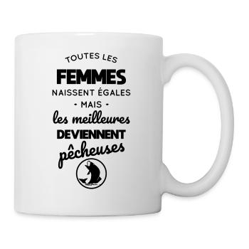 Pêche - Les meilleures deviennent pêcheuses - Mug blanc - blanc - Droite