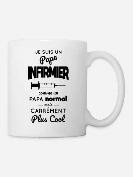 Papa infirmier comme un papa normal mais plus cool - Mug blanc - blanc