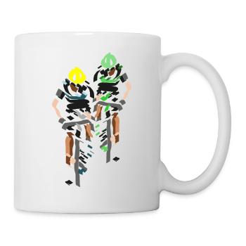 Radfahrer - Tasse - Weiß - Rechts