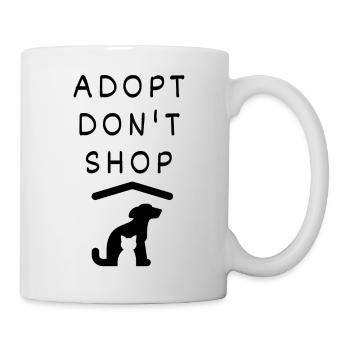 adopt, don´t shop - love of animals / pets - Mug - white - Right