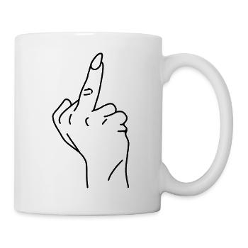 Middle finger - Mug - white - Right