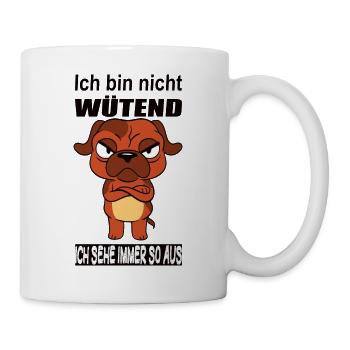 Ich Bin Nicht Wütend Hund - Tasse - Weiß - Rechts