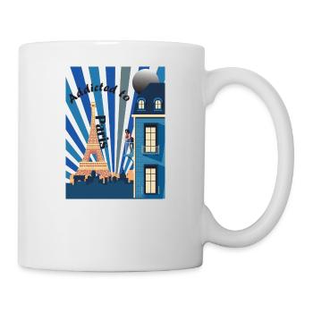 süchtig nach Paris bei Nacht - Tasse - Weiß - Rechts