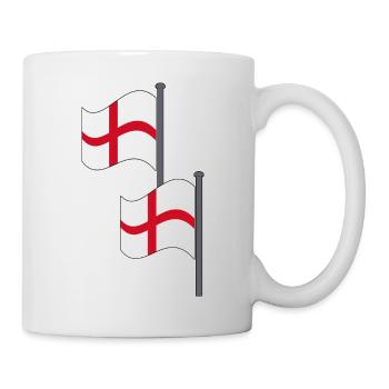Two English Flags - Mug - white - Right