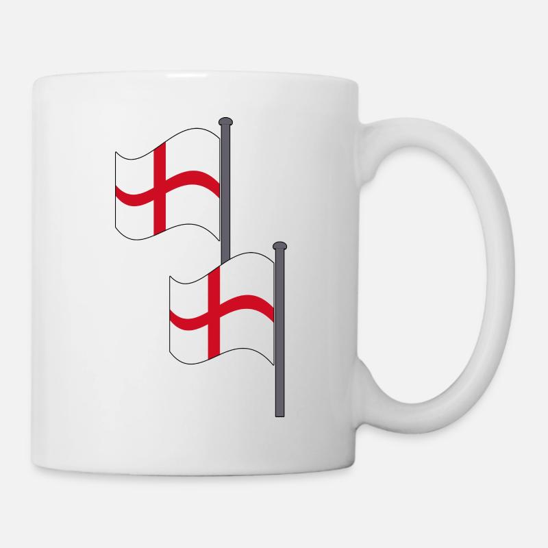 Two English Flags - Mug - white