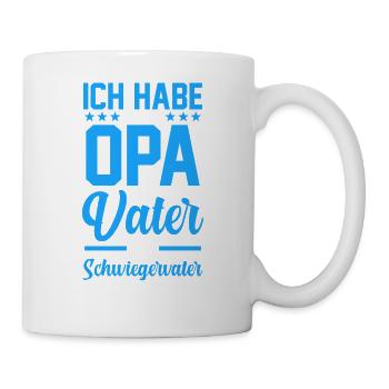 Schwiegervater Opa Vater Papa - Tasse - Weiß - Rechts