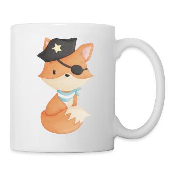 Fox en pirate - Mug blanc - blanc - Droite