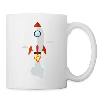 Spaceship to the moon - Tasse - Weiß - Rechts