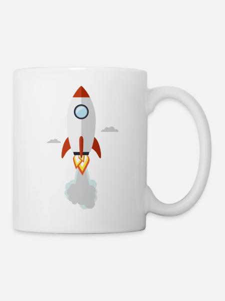 Spaceship to the moon - Tasse - Weiß