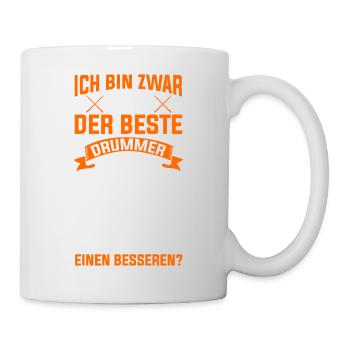Drummer Schlagzeug Drumset Musiker Trommeln - Tasse - Weiß - Rechts