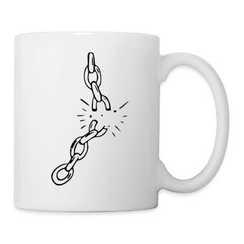 Chaîne cassée Cadeau - Mug blanc - blanc - Droite