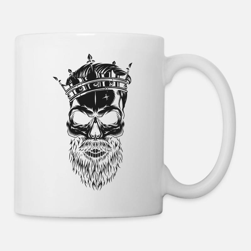 King Kopf (Partnermotiv) - Tasse - Weiß