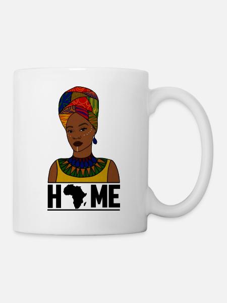 Accueil Afrique, Aimer l’Afrique, Femme africaine - Mug blanc - blanc