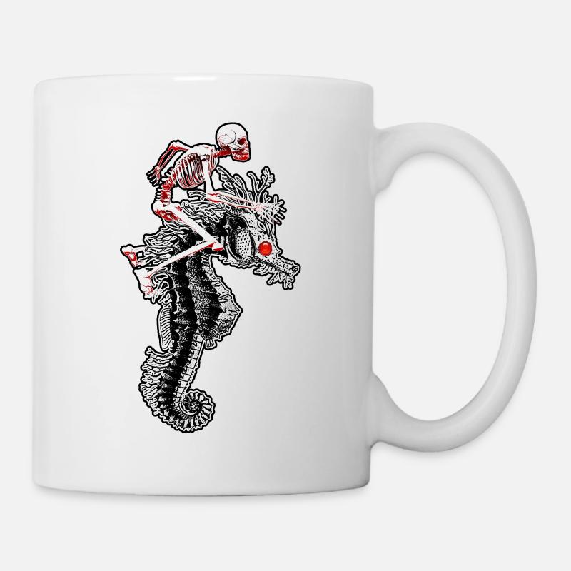 Squelette et hippocampe - Mug blanc - blanc