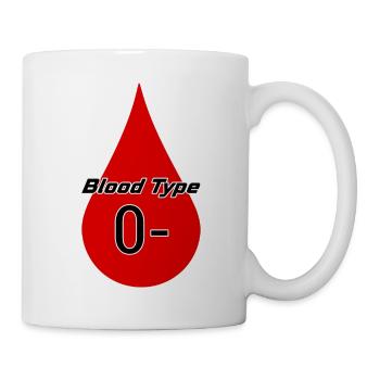 Groupe sanguin Du facteur rhésus 0 négatif comme idée cadeau - Mug blanc - blanc - Droite