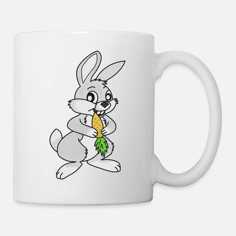 Lapin, Lapin gris, Lapin Blanc - Mug blanc - blanc
