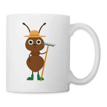 Ameise Gärtner - Tasse - Weiß - Rechts