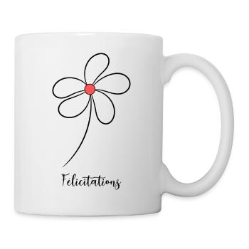 BRAVO. FELICITATIONS. NAISSANCE. ANNIVERSAIRE. BAC - Mug blanc - blanc - Droite