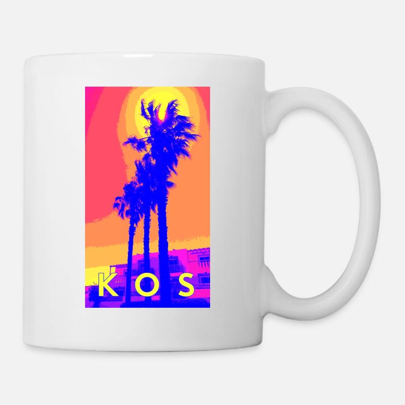 3 palmiers à Kos - Mug blanc - blanc