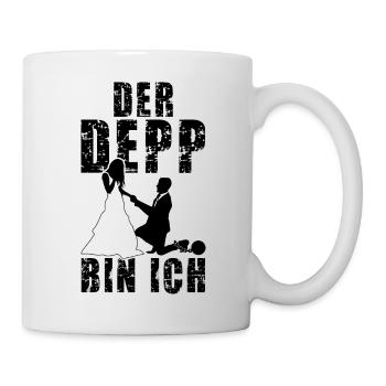 DER DEPP BIN ICH JGA JUNGGESELLENABSCHIED - Tasse - Weiß - Rechts