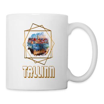 Tallinn Estonie Ville Skyline Accueil Amour - Mug blanc - blanc - Droite