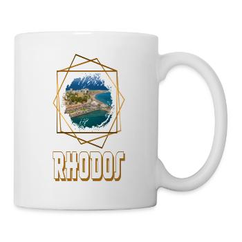 Rhodes Greece City Skyline Home Love - Mug - white - Right