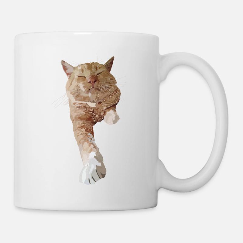 Roter Kater - Tasse - Weiß