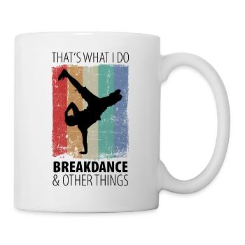 Breakdance Breakdancer Hip Hop Geschenk - Tasse - Weiß - Rechts