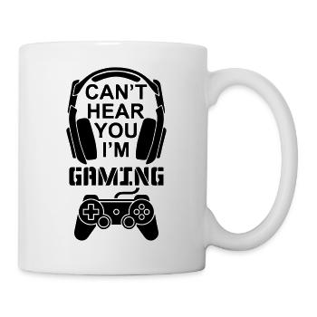 Je ne peux pas vous entendre, je suis un joueur de jeu - Mug blanc - blanc - Droite