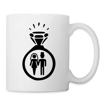 just married - Mug blanc - blanc - Droite