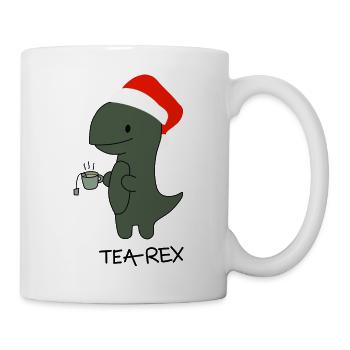 Tea-rex with Christmas hat - Mug - white - Right
